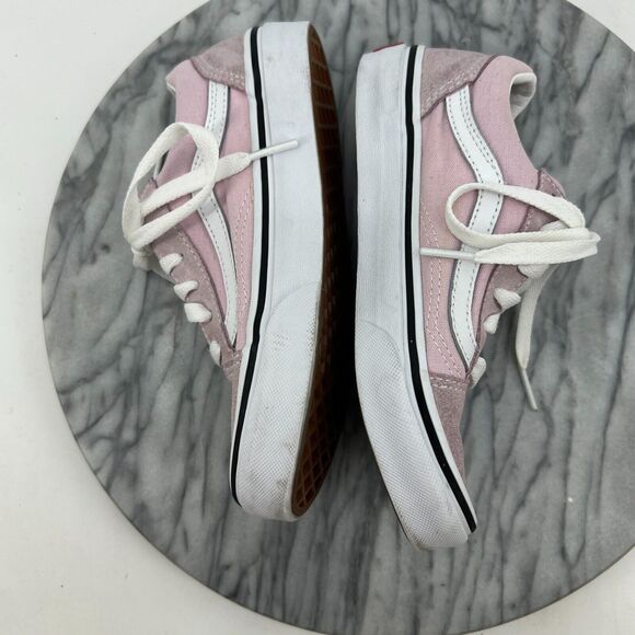 Vans Old Skool Sneakers Youth 2 Pink Suede & Canvas Low Top Skateboarding Shoes - Picture 6 of 12
